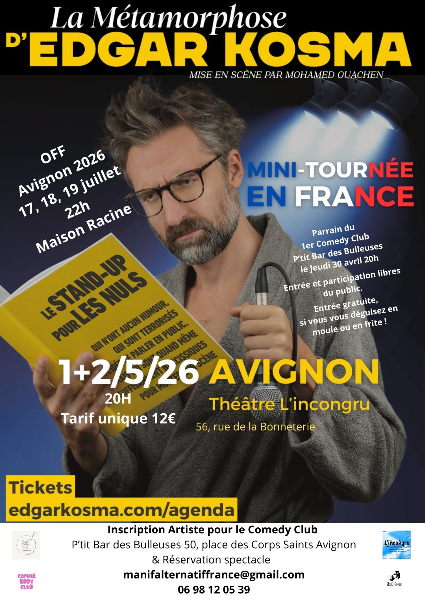 Affiche de la tournée mondiale sur Avignon