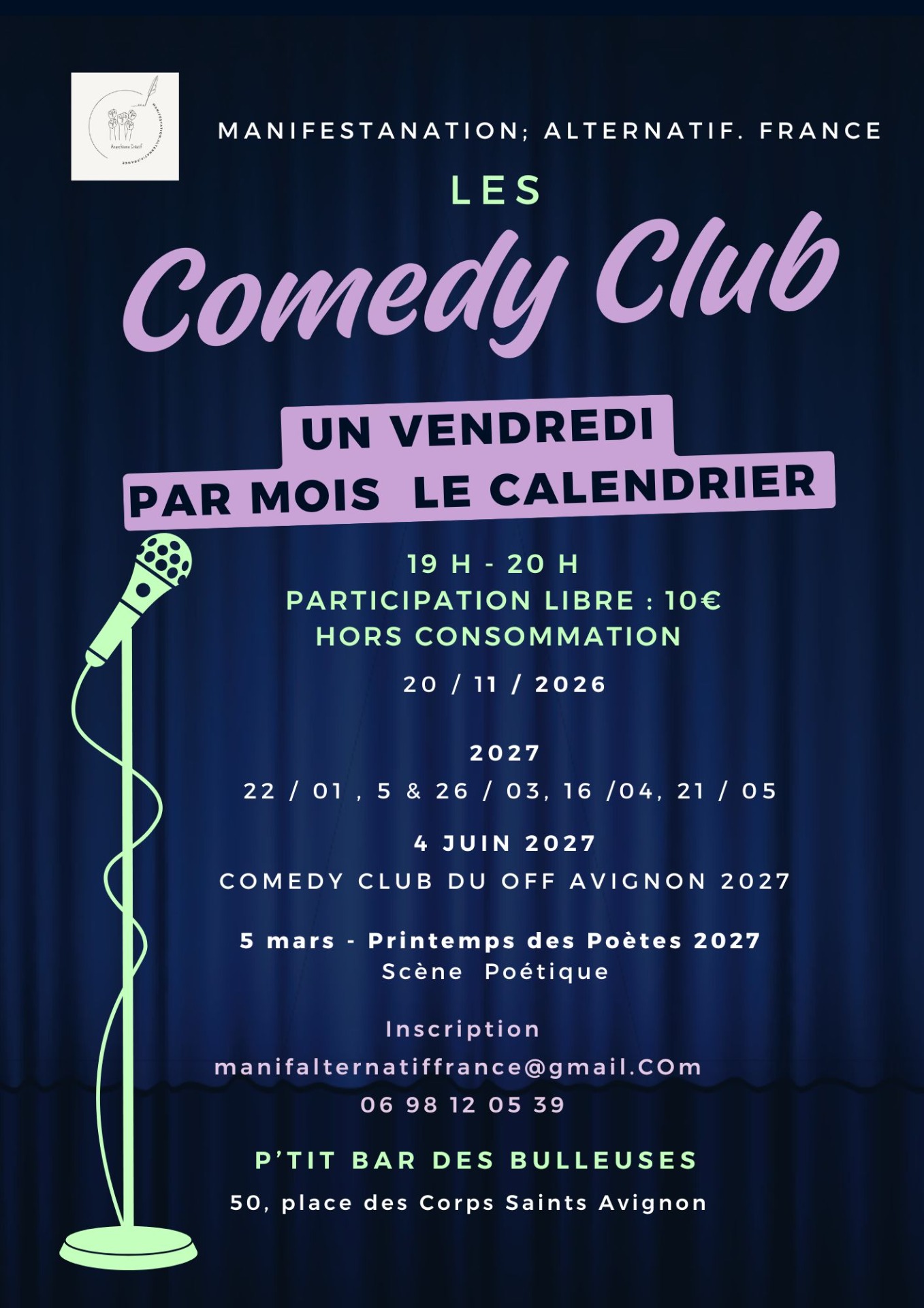 Avec des nouveautés, comme l'humour poétique le 5 mars ! 